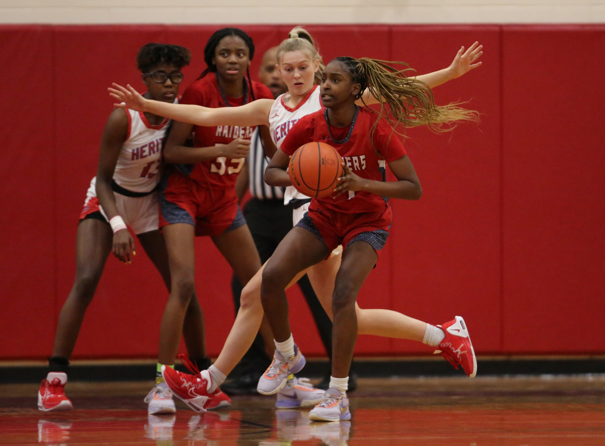 Midlothian Heritage Denton Ryan Texas girls basketball UIL 5A bi-district playoffs 021423 Brian McLean 13
